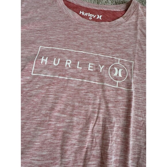 Hurley Men’s T-Shirt Size M Salmon Pink Graphic Tee Short Sleeve Surf Casual - Picture 3 of 4